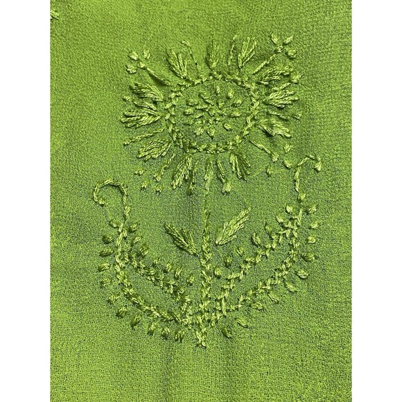 Women’s Medium Kaftan MIDI V Neck Sheer Tunic Top Boho Long Sleeve Dress Beach - Picture 7 of 16